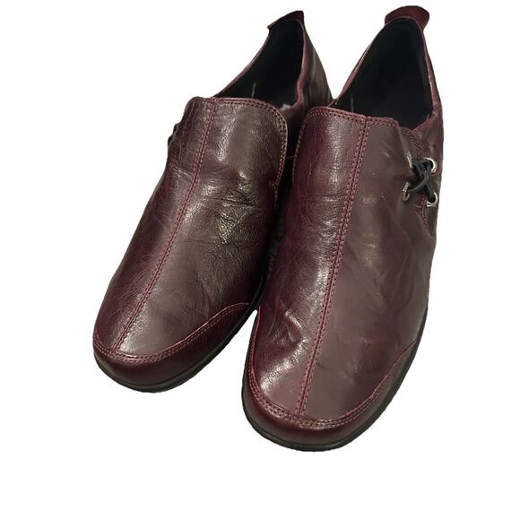 Romika Shoes Womens Size 37 6.5 -7 Brown Black Leather‎ Slip On Comfort Loafer - Picture 4 of 10